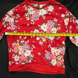 Lightweight floral print sweatshirt - Women's L - Divided
